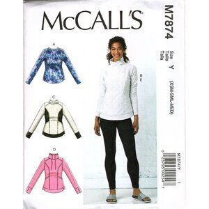 McCalls M7874 Misses XS to M Activewear Tops and Pants UNCUT Sewing Pattern